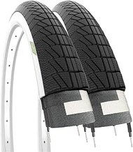 ECOVELO Unisex Children's 2 Tyres 16 x 1.75 (47-305) for Children's Bikes, Rubber Road Tyres for Bic