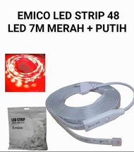 Lampu LED Strip Merah Putih/ led selang merah putih Emico + Soket / Lampu Selang LED strip merah put