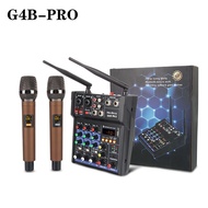 NEW BAXS Mixer audio murah mini with 2 microphone G4B-PRO Professional Audio Mixer Small 4 Channel U