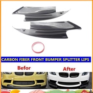 2 PCS Car Front Left & Right Lower Bumper Splitter Carbon Fiber Pattern Plastic for     E90 E92 E93 