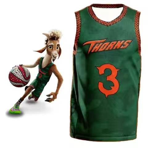 2026 Movie No. 3 V-neck Vest Jersey Vineland Basketball Shirt Green Camouflage Set Men's Children's 