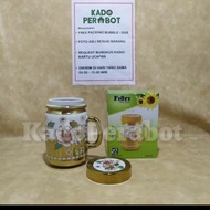 Mug Keramik Emas Fiori Set - Cangkir tutup Emas Keramik