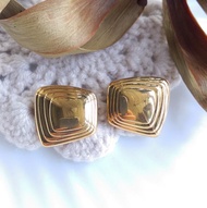 Vintage Jewelry 西洋古董飾品 MONET 金色調 簡約 針式耳環