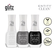 ENTITY CLEAN Halal Breathable Nail Lacquer Basic Black White Grey Color - Non Peelable (15ml)