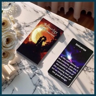 Moonology Tarot Cards Portable Bilingual with Meaning Moon Divination Cards Tarot Deck for Emotional