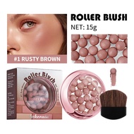 Lakerain ROLLER BLUSH Ball Blush Spherical Blush Pink Pearl Blush Delicate Brightening Female Exquis