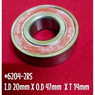 Bearing #6204-2RS (I.D 20mm X O.D 47mm X T 14mm)