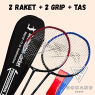 20 lbs - 23 lbs Seamless badminton Racket, Sturdy Aluminum metal Material, Ready to Use, Strong and 
