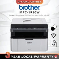 Brother MFC-1910W | Compact Monochrome Multi-Function Laser Printer with ADF