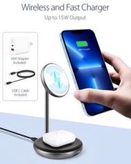 ✅旺角門市✅Amazon熱賣 3inuS 無線磁吸充電座 + 18W 旅行充電器 2in1 MagSafe Wireless Charger Stand 2合1 iPhone & AirPods