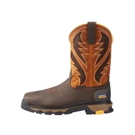 Ariat Men's Intrepid VenTek 11 ' Slip Resistance Pull On Composite Toe Safety Boot- Brown Orange
