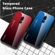 Gradient Glass Case Xiaomi Redmi 8 Redmi8 Softcase Cover Casing HP