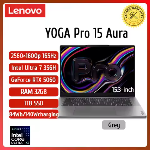 Lenovo YOGA Pro 15 Aura 15.3-inch Lightweight Laptop Intel Core Ultra 7 356H Win11 Pro 32GB 1T SSD R