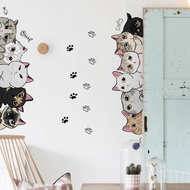Animal Cat Paw Sticker Funny Vinyl Decal Wall Sticker Blackcat Paw Sticker Wall Art