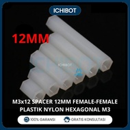M3x12 Spacer 12mm 12 mm Female Female Plastic Nylon Hexagonal M3 1.2cm