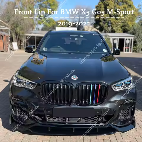 4PCS Gloss Black Front Bumper Splitter Lip For BMW X5 G05 M-Sport 2019-2022 30d 30i 40i M50i M50d Gu