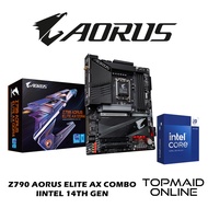 GIGABYTE Z790 AORUS ELITE AX DDR4 ATX  MOTHERBOARD COMBO INTEL 14600K / 14600KF / 14700K / 14700KF /