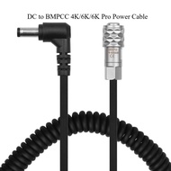 Topcine Male DC 5.5x2.5mm to BMPCC 4K/6K/6K PRO Coiled Power Cable Compatible with Blackmagic Pocket