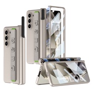 [7สี] สายรัดข้อมือ Samsung Galaxy Z Fold 6 5G เคสโทรศัพท์ปากกาสไตลัสกระจกเทมเปอร์ป้องกันบานพับแม่เหล