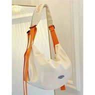 [Dumpling Bag] Premium Nylon Cross-body Bag Large Capacity Student Class Commuter Tote Bag Fitness Canvas Bag Sports Dumpling Bag