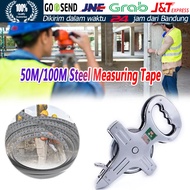 Meteran Tancap Tanah 50 100 M Meter Bahan Tebal Kwalitas Premium Meteran Roll Plat Meteran Gulung Ta