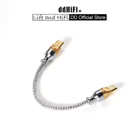 DD ddHiFi TC07S Nyx Series Silver TypeC HiFi Audiophile USB OTG Cable with Litz Silver Plated over L