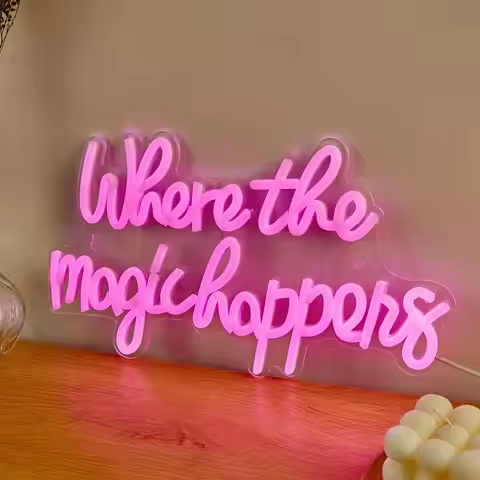 Chi-buy LED Neon Magic Happens USB Powered Neon Signs Decor Lamp Signs Birthday Gift Wall Art For Be
