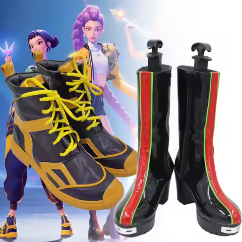 Anime KPop Demon Zoey Rumi Hunters Cosplay Shoes Women High Heels Leather Boots Halloween Carnival C