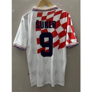 SUKER jersey 1998 Croatia jersey Top Quality Retro Soccer Jersey custom T-shirt Football Jersey