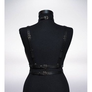 Gothic Lolita Outfit with Bondage Straps - Tight Waist Design