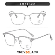 Grey Jack Kacamata Antiradiasi Blueray Model Kotak TR+Metal Fashion Pria Wanita Bisa Minus Simple Ke