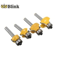 【Blink】4pcs 1/4 inch Shank Round Over Bead Edge Forming Router Bit 1/2 3/8 1/4 1/8