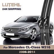 LUTEHIL Wiper For Mercedes-Benz CL 550 4MATIC 600 63 65 AMG W216 C216 Front Wiper Blades Windshield 