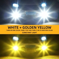 1ชิ้น H3 H1หลอดไฟตัดหมอกรถยนต์ LED แบบเสียบปลั๊กสว่างมาก1860 2SMD ไฟติดรถยนต์ไฟหน้ารถสีขาว6000K สีเหลือง