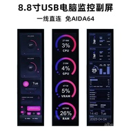 29cm IPS 1920 * 480 Chassis Sub-Screen Computer Monitoring Type C USB No AIDA64