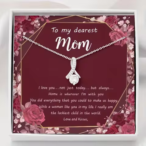 Christmas/Thanksgiving/Birthday Gift for My Dearest Mom – This Stunning Beauty Necklace Shines, Just