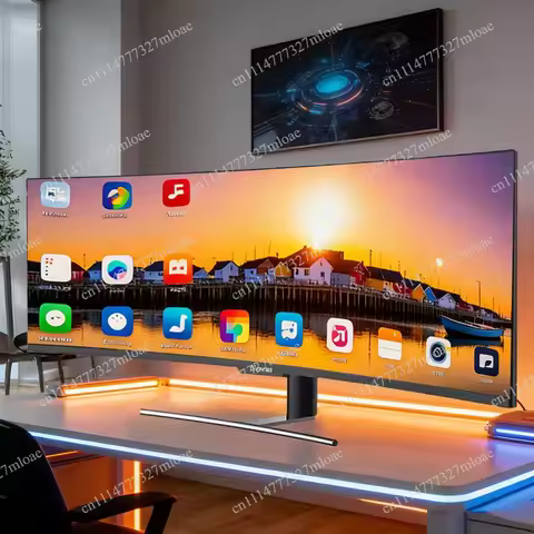 49-Inch curved 4K 5K 165Hz ultra-wide LED 32:9 borderless gaming display with speakers for home offi