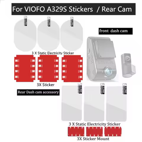 For VIOFO A329S / A229 Pro / A229 Plus Film and Static Stickers For VIOFO Rear camera Static Sticker