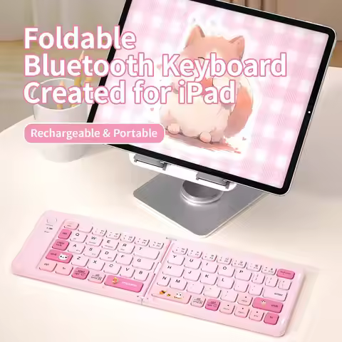 MOFII Cute Foldable Keyboard ABS Light Weight Portable Keyboard Bluetooth Mini Keyboards 67 keys for