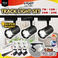 ✨PROMO SET✨LED Track Light 7W 12W 24W 35W Lampu Trek COB Track Light Set LED Spotlight with 1 Meter 