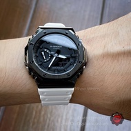 G-Shock Metal Face รุ่น GA-2100-7 Custom Stainless Black Bezel ของแท้ ประกันศูนย์ 1 ปี