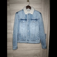 Allsaints Ilkley Jacket 淺色 羊羔毛 丹寧外套 牛仔外套 男XS