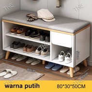 Rak Sepatu Duduk Sofa Kayu / Lemari Sepatu Kayu Minimalis/Tempat Pakai Sandal Ruang Tamu / Lemari Se