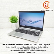 HP PROBOOK 450 G7 INTEL CORE I5-10210U 16GB RAM 512GB NVME SSD USED LAPTOP REFURBISHED NOTEBOOK