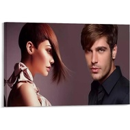 UMATR Hairdressing Poster for Hair Salon (5) Canvas Painting Wall Art Poster for Bedroom Living Room