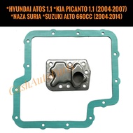 AUTO FILTER HYUNDAI ATOS 1.1 NAZA SURIA KIA PICANTO 1.1 SUZUKI ALTO 600CC 2004-2014 AUTO TRANSMISSION FILTER WITH GASKET