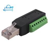 RJ45 Screw Terminal Connector RJ45 Solderless 8-Pin Terminal Block Adapter