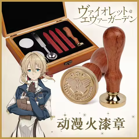 Japan Anime Violet Evergarden Wax Seals Cosplay Unique Post Fire Paint Stamp Set Envelope Protection
