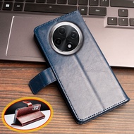 For Oppo A3 Pro 5G CN F27 Pro+ PJY110 Vintage Classic Leather Wallet Folio Case Flip Notebook Style 