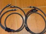 編織音頻線 RCA轉 RCA2 + 3.5mm 轉 RCA